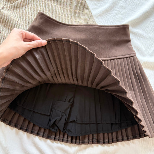 MIU SKIRT IN BROWN (Sizes available)