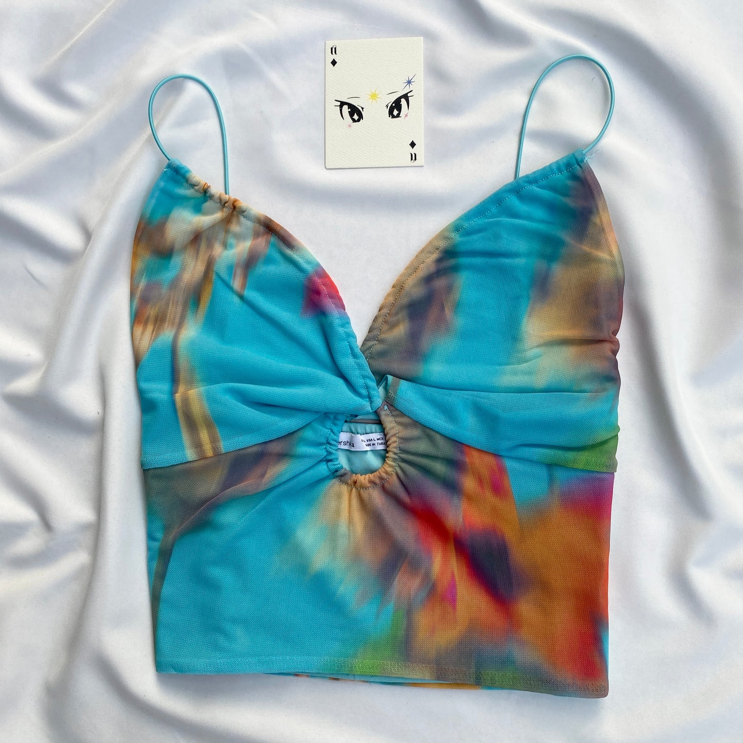 BLUE TOP FROM BERSHKA (Bust : 34-36, Upper Waist : 28-32)