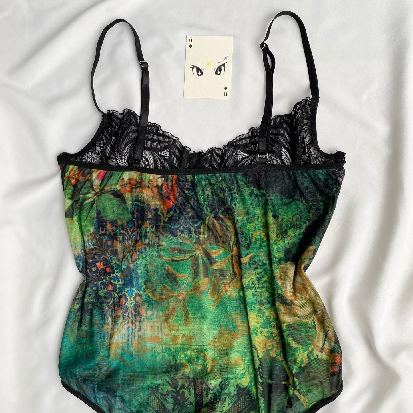GREEN BODYSUIT (Bust : 36-38, Upper Waist : 32-38)