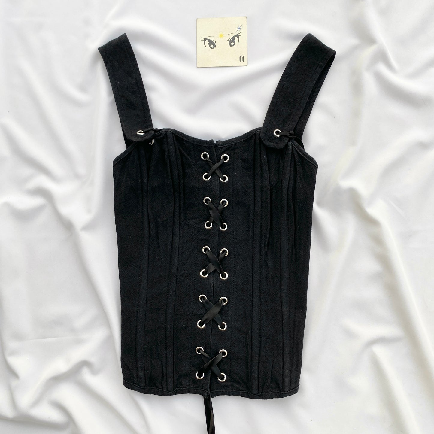 BLACK CORSET FROM PRETTY LITTLE THING (XS/S)