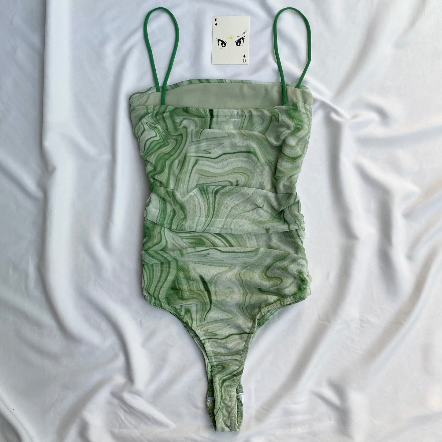 SWIRL PRINT BODYSUIT (Bust : 30-34, Upper Waist : 24-28)