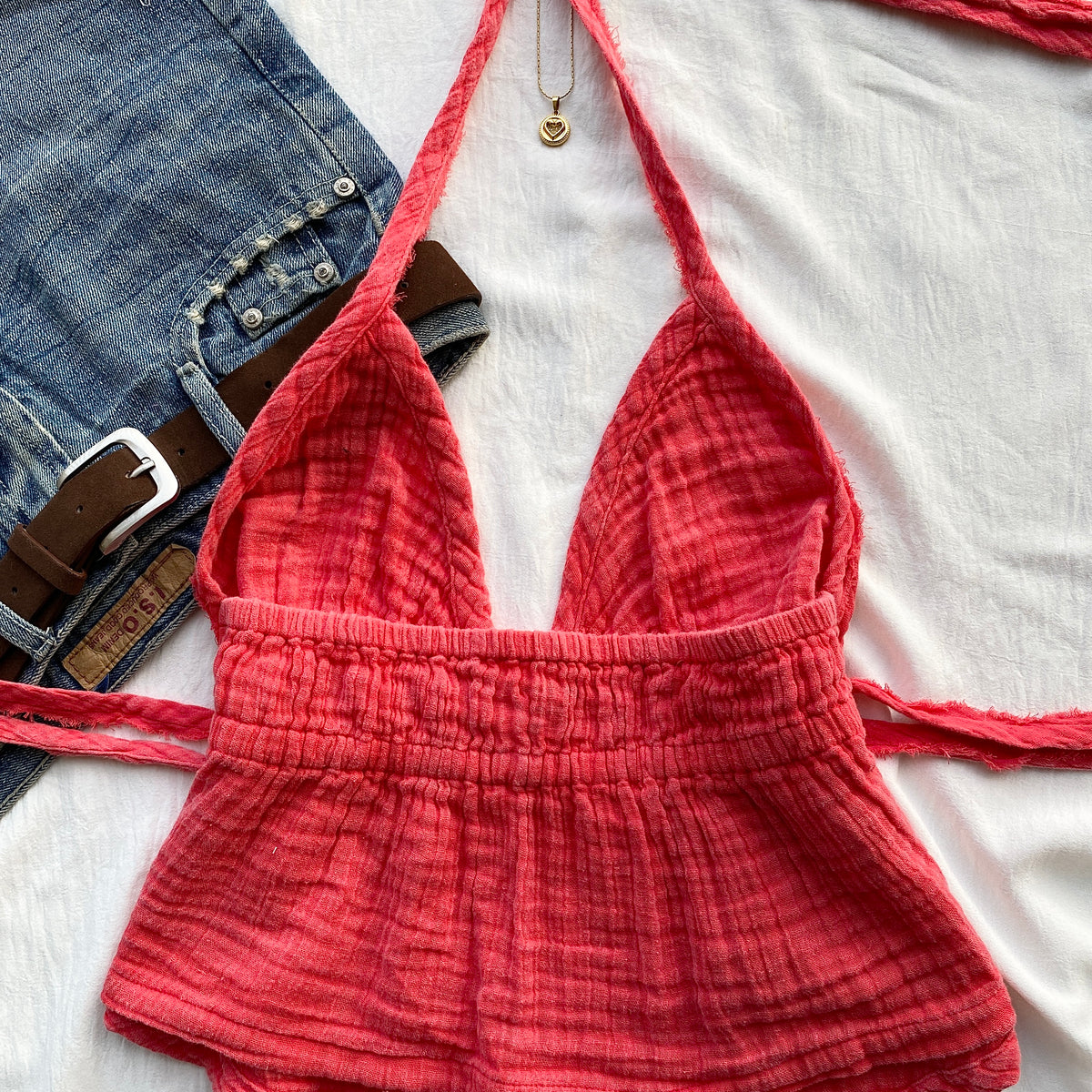 ORANGE HALTER TOP FROM FREE PEOPLE (Two sizes)
