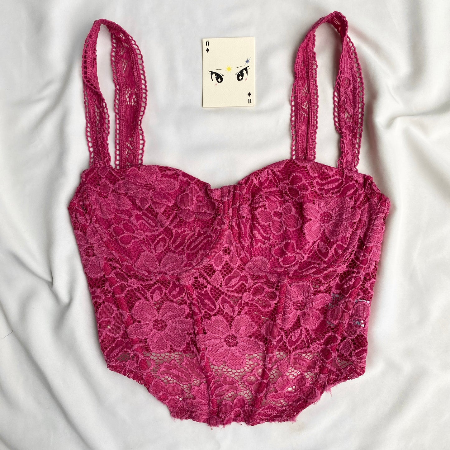 PINK LACE CORSET (Bust : 36-40, Upper Waist : 32-36)