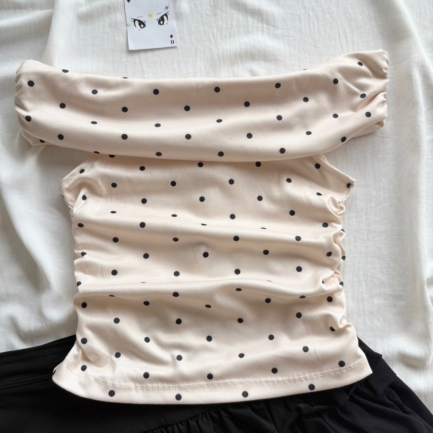 PEACH OFF SHOULDER TOP (Bust : 28-32, Upper Waist : 22-28)