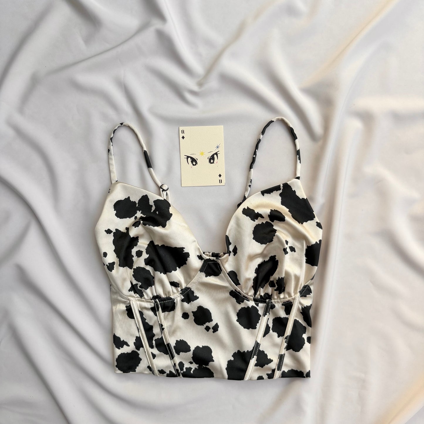 COW PRINT CORSET (Bust : 28-32, Upper Waist : 22-26)