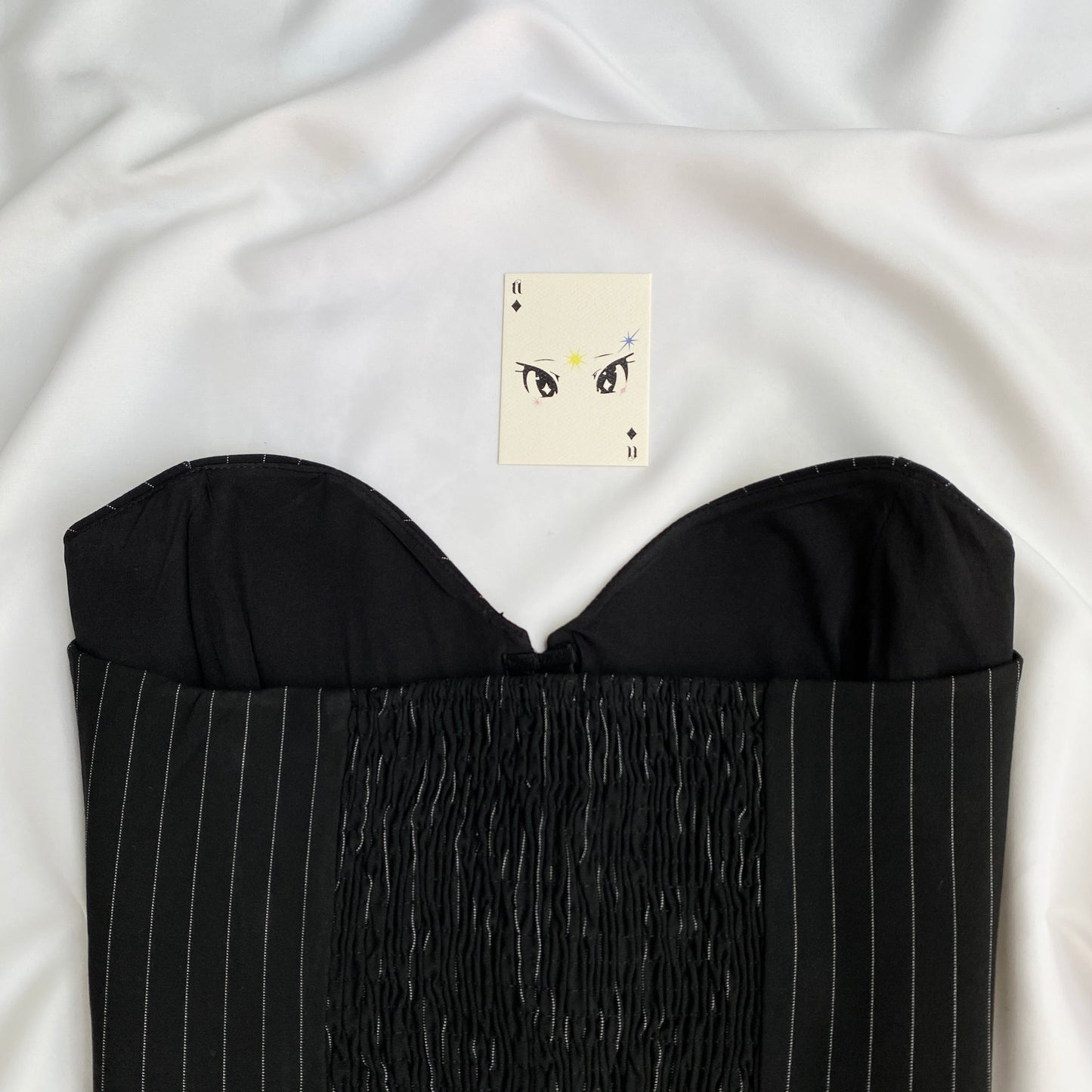 PINSTRIPE SWEETHEART NECKLINE CORSET FROM BERSHKA (Bust : 36-38, Upper Waist : 32-34)