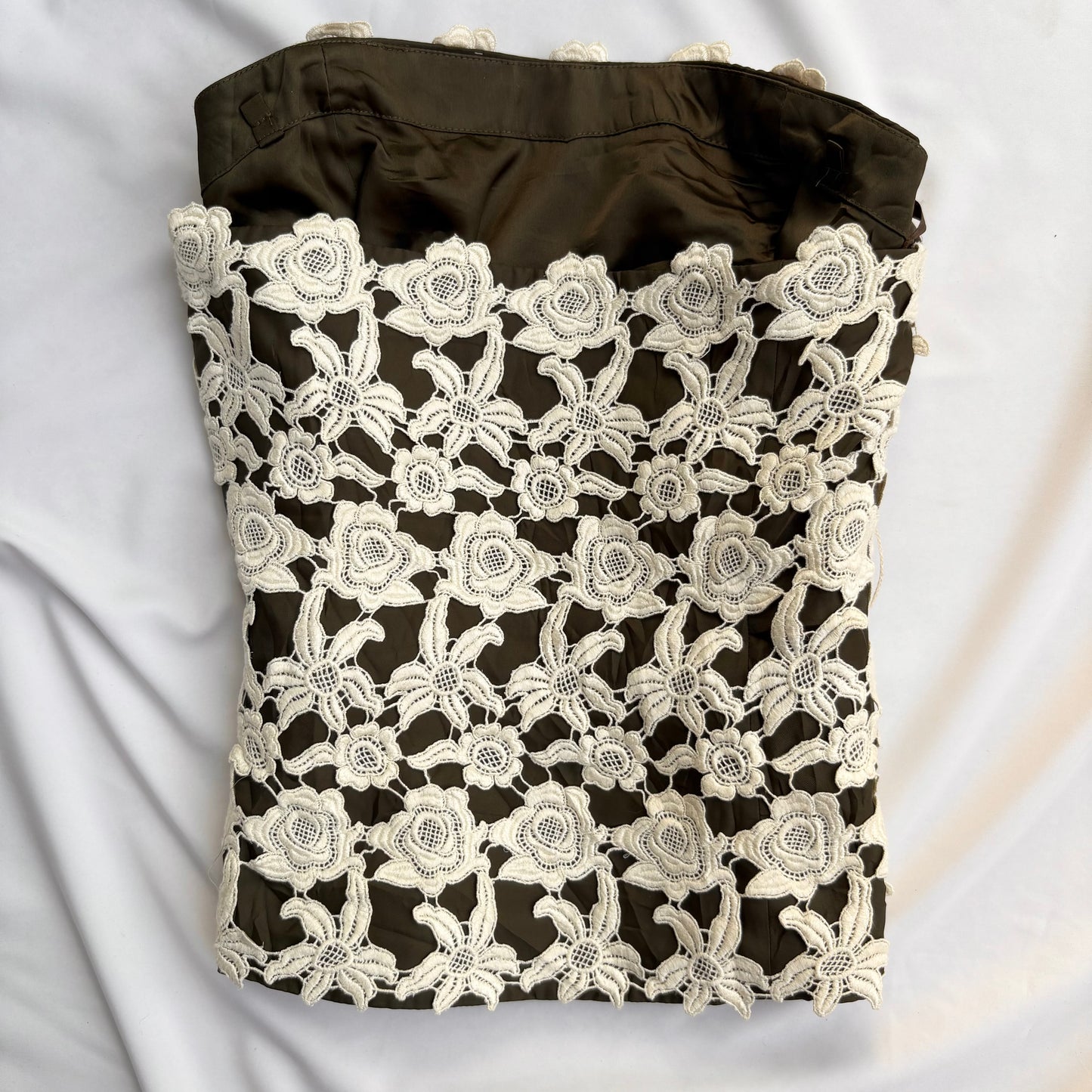 BLACK EMBROIDERED CORSET (Bust : 34-36, Upper Waist : 30-32)