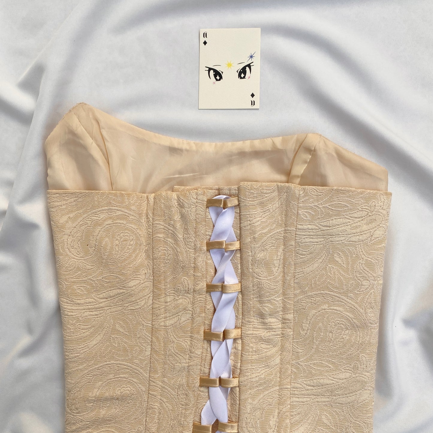 BEIGE ASYMMETRIC CORSET (Bust : 34-36, Upper Waist : 30-32)