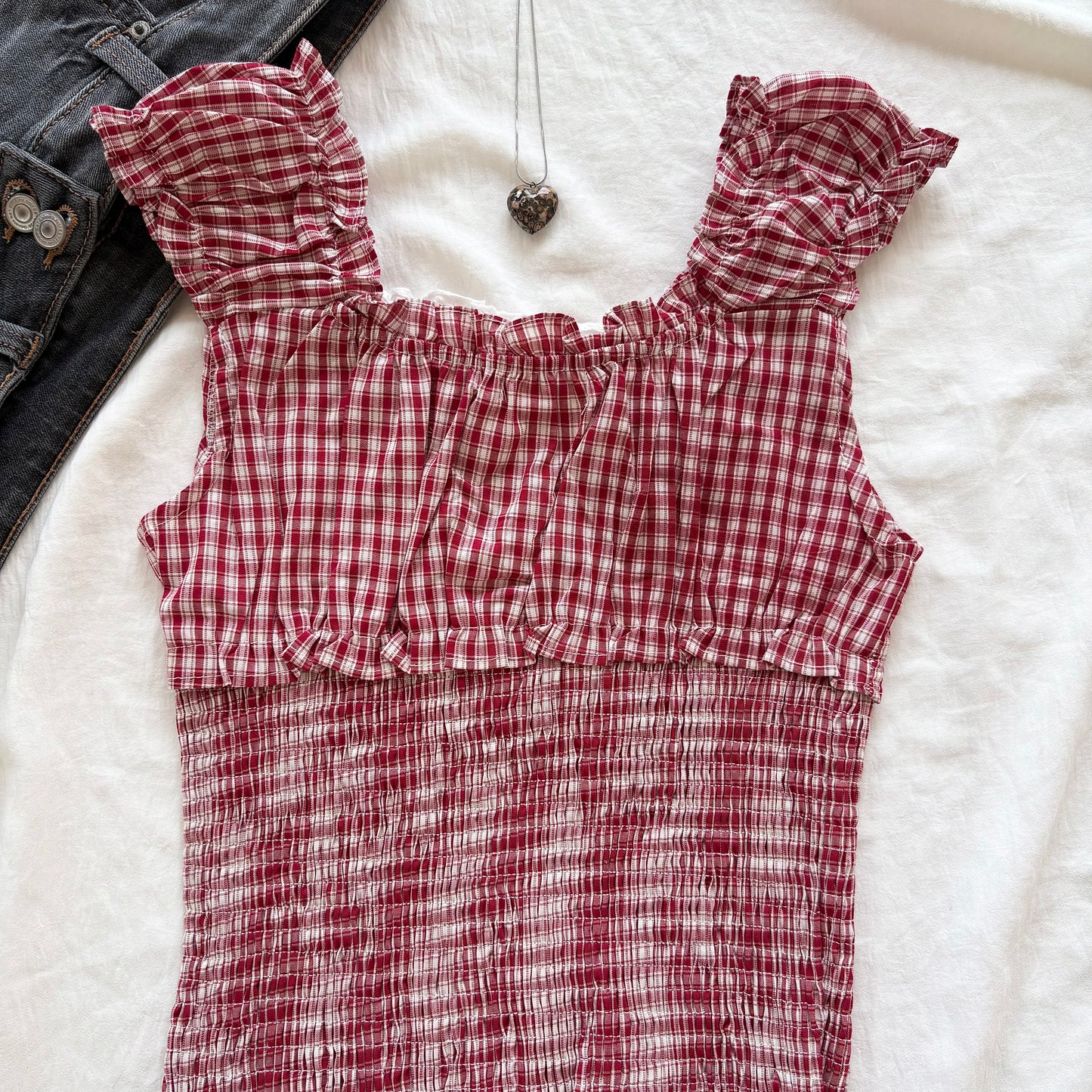 SUKI TOP IN RED (Bust : 30-34, Upper Waist : 24-29)