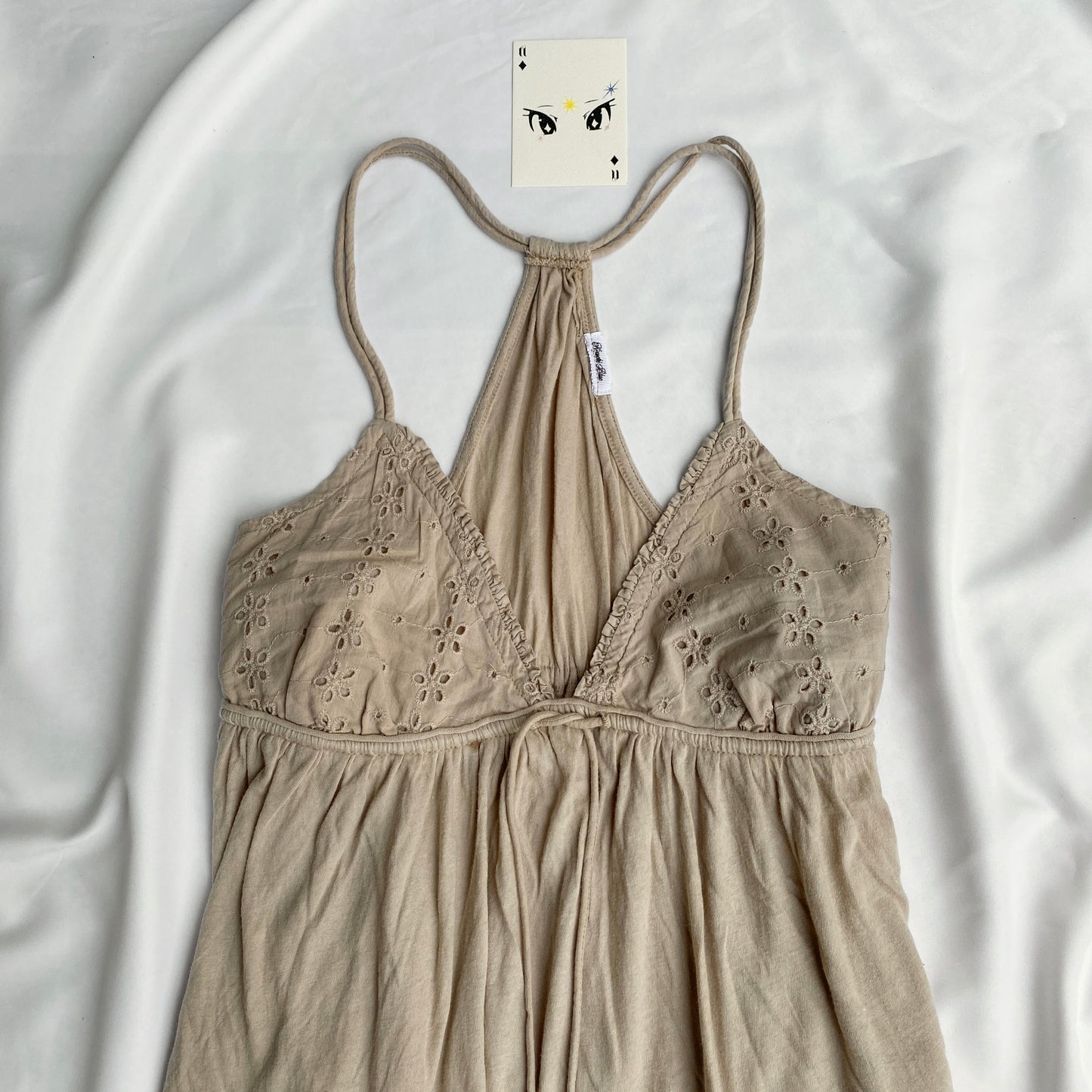 EYELET BABYDOLL TOP FROM URBAN OUTFITTERS IN BEIGE (Multiple sizes available)