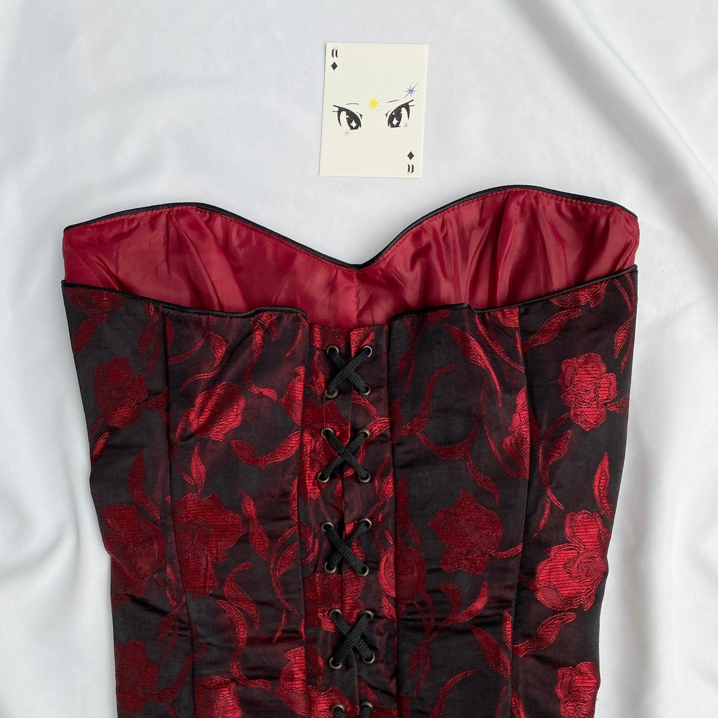 RED ROSES CORSET (Bust : 34-36, Upper Waist : 30-32)