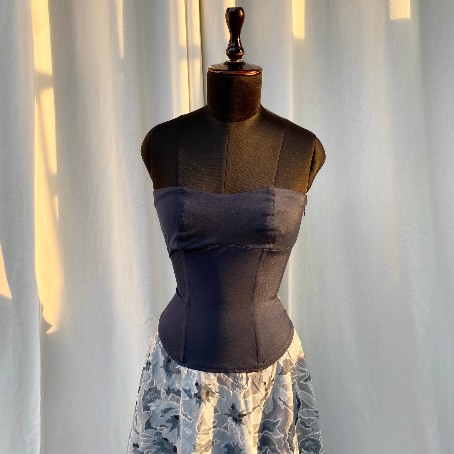 BLUE CORSET DRESS (Bust : 28-32, Upper Waist : 24-28)