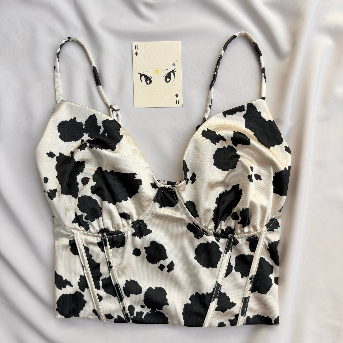 COW PRINT CORSET (Bust : 28-32, Upper Waist : 22-26)