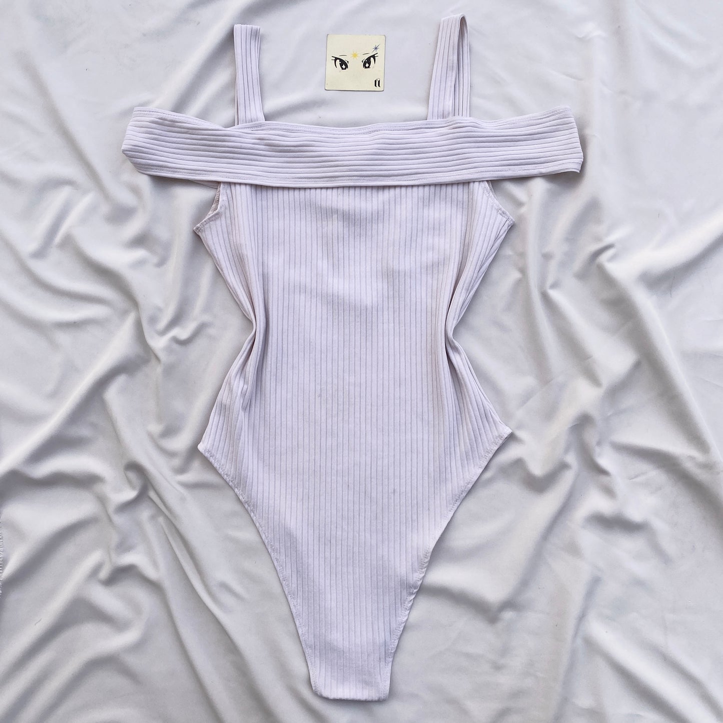 WHITE OFF SHOULDER BODYSUIT (S/M)