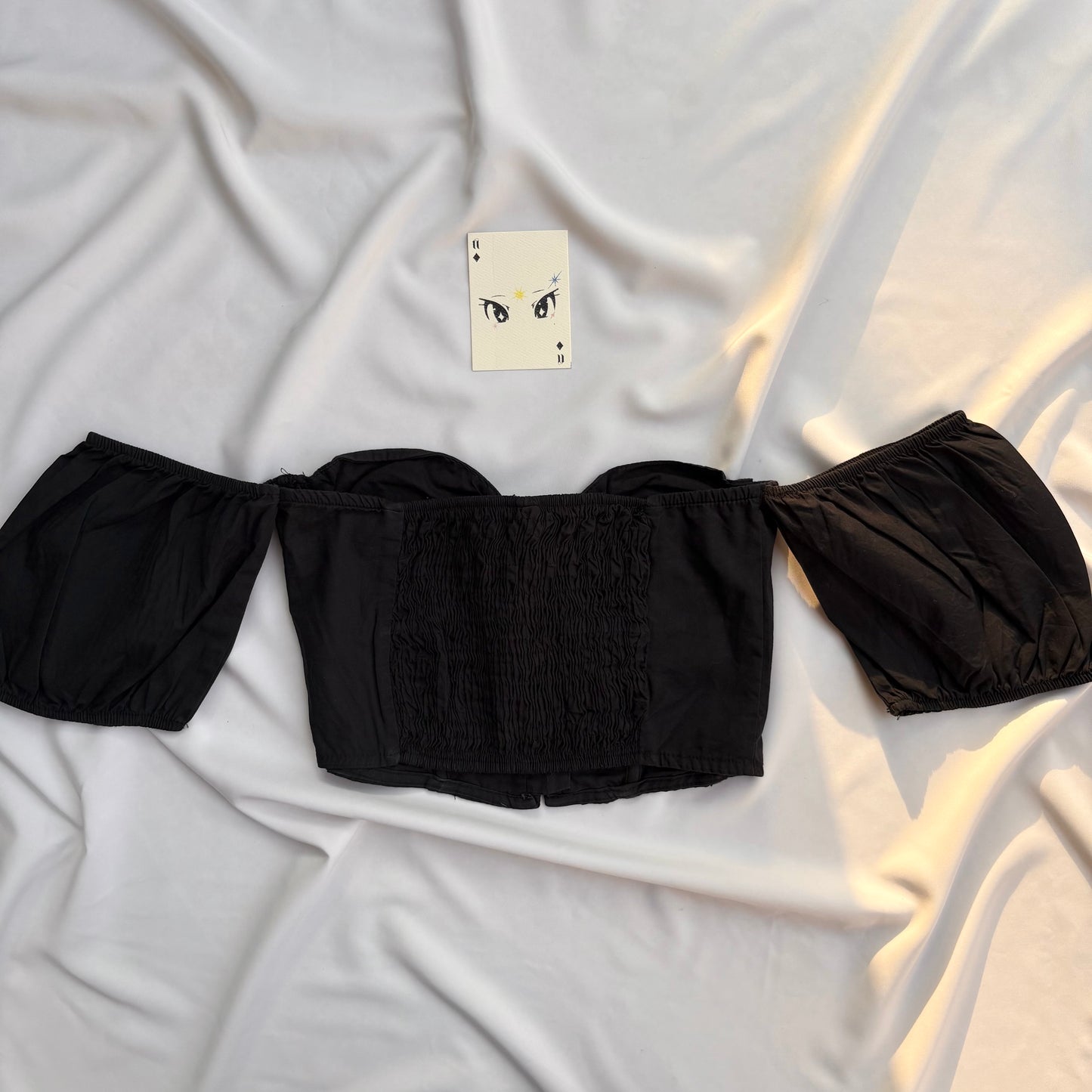 BLACK OFF SHOULDER CORSET (Bust : 28-32, Upper Waist : 23-26)