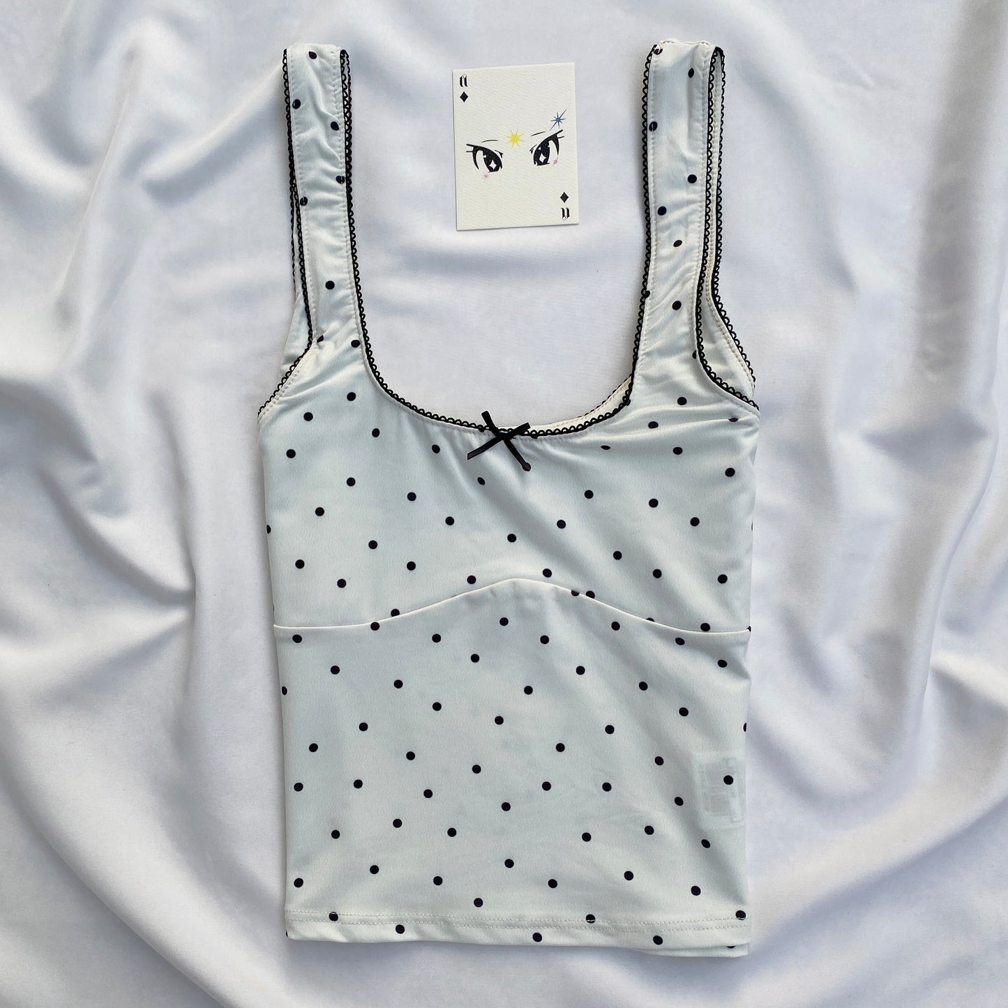 POLKA DOT TANK TOP (Bust : 28-32, Upper Waist : 24-28)