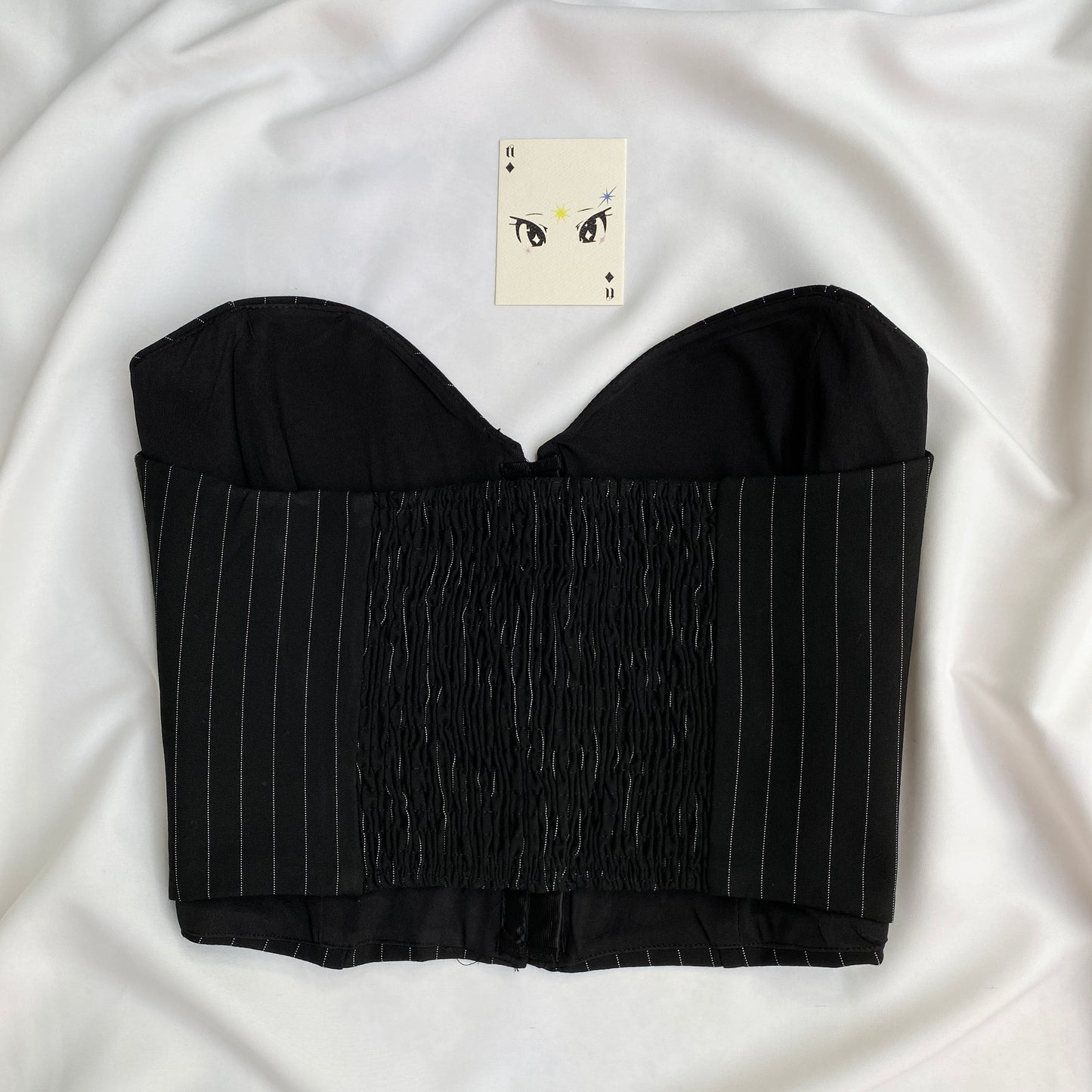 PINSTRIPE SWEETHEART NECKLINE CORSET FROM BERSHKA (Bust : 36-38, Upper Waist : 32-34)
