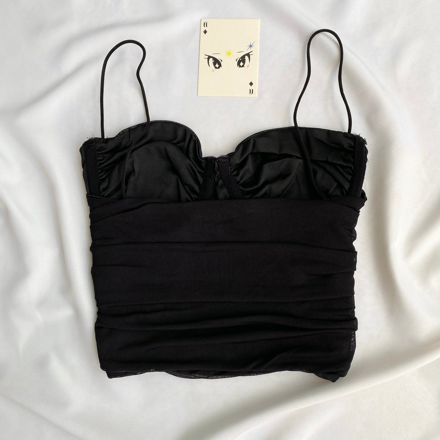 BLACK BUSTIER TOP FROM GLASSONS (Bust : 30-34, Upper Waist : 23-29)