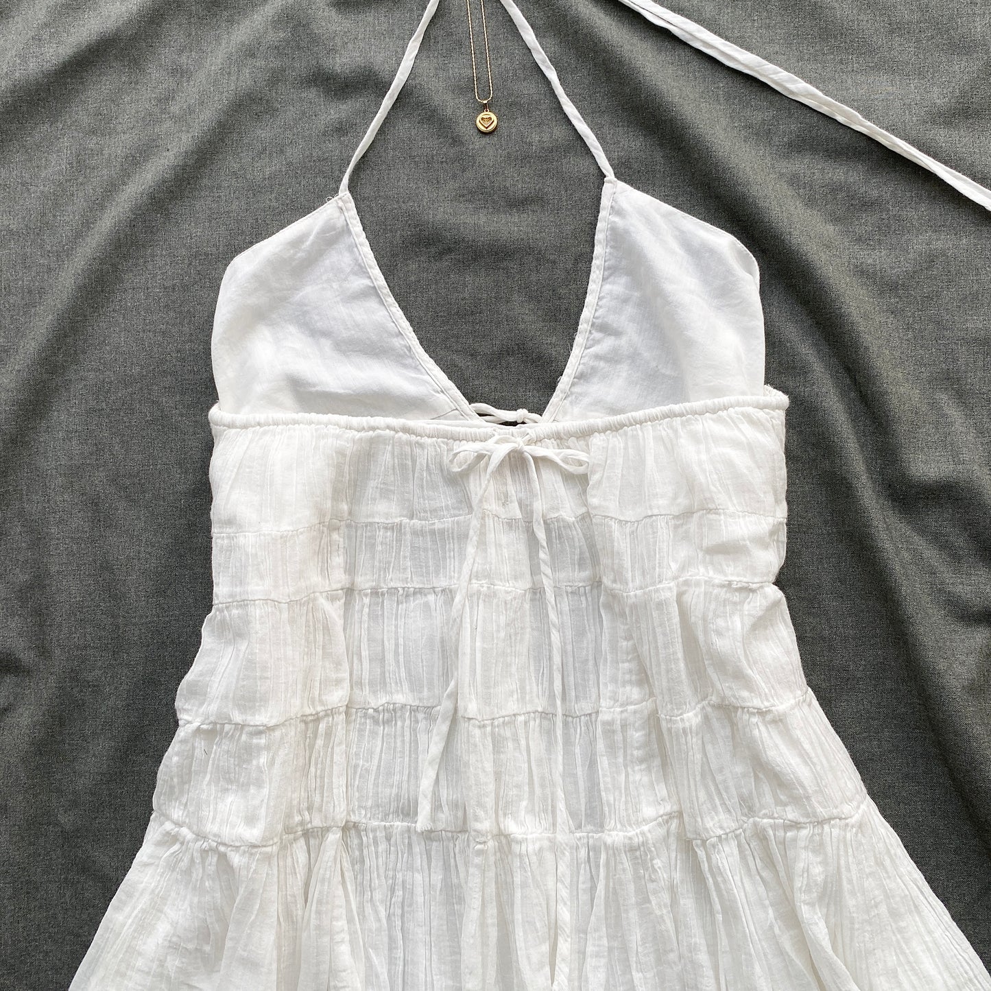 WHITE DRESS FROM FREE PEOPLE (Bust : 30-34, Upper Waist : 26-32)