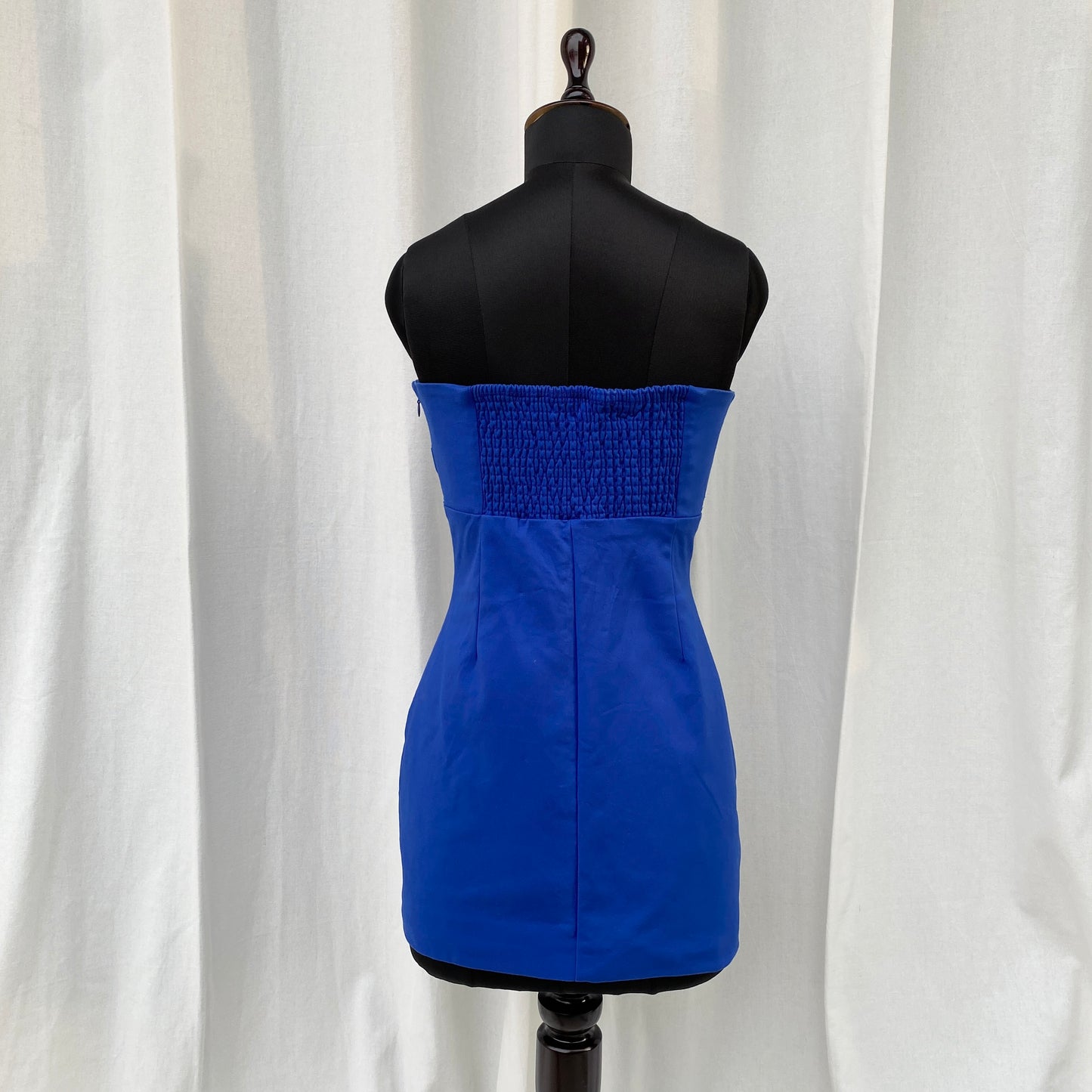 BLUE STRAPLESS MINI DRESS (Bust : 30-34, Upper Waist : 28-34)
