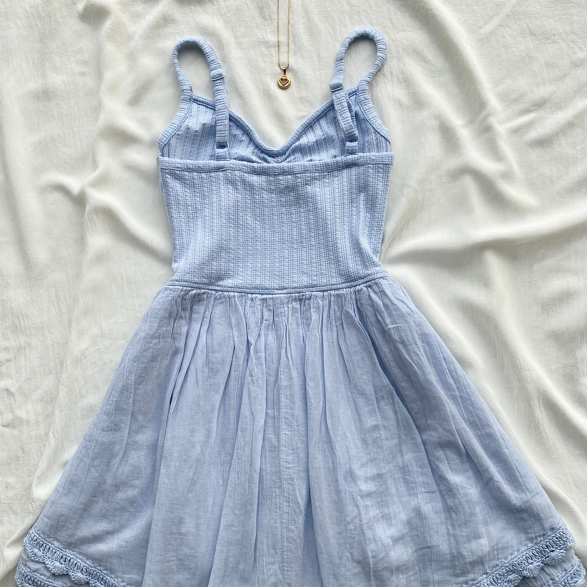 FIT AND FLARE DRESS IN BLUE (Sizes available)