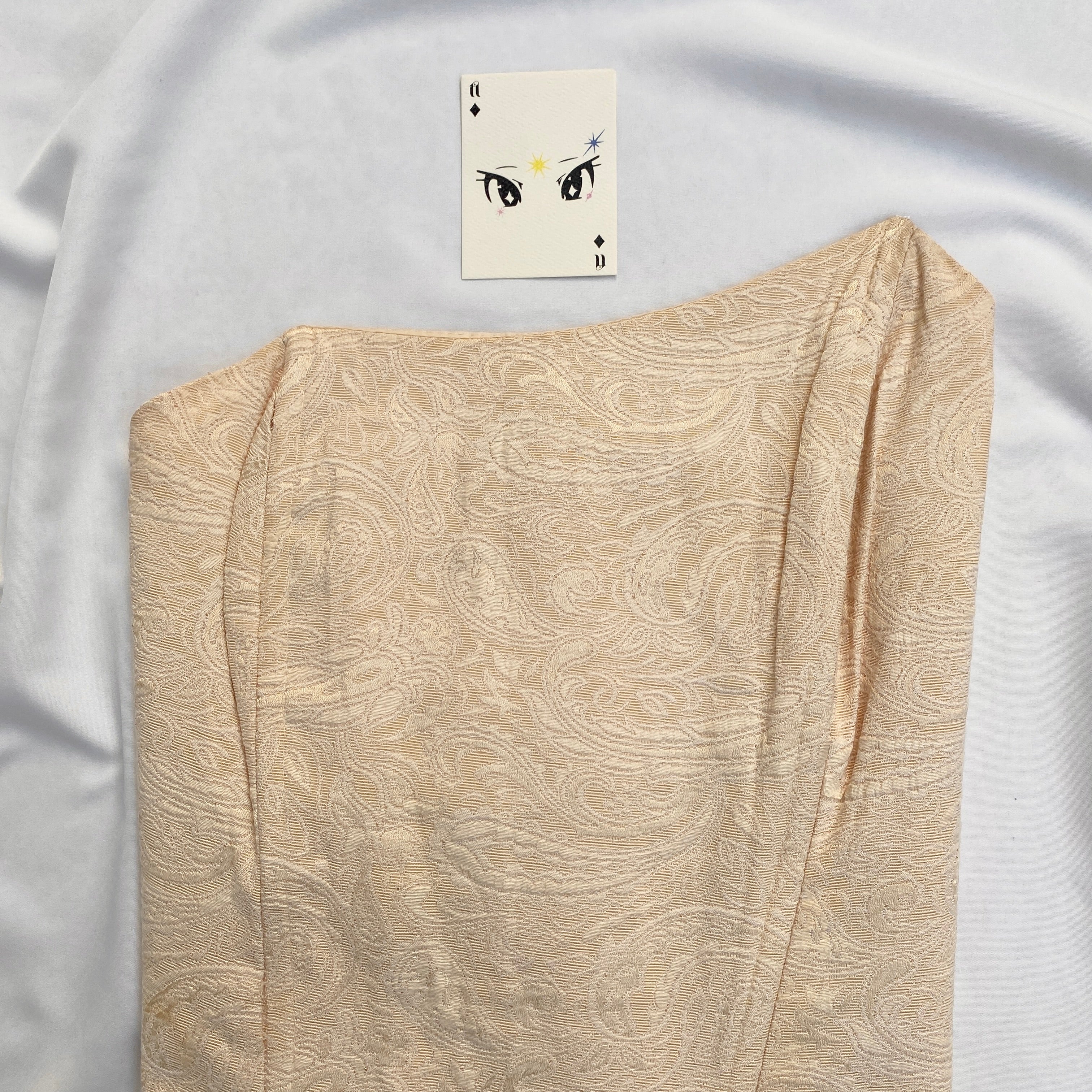 BEIGE ASYMMETRIC CORSET (Bust : 34-36, Upper Waist : 30-32)