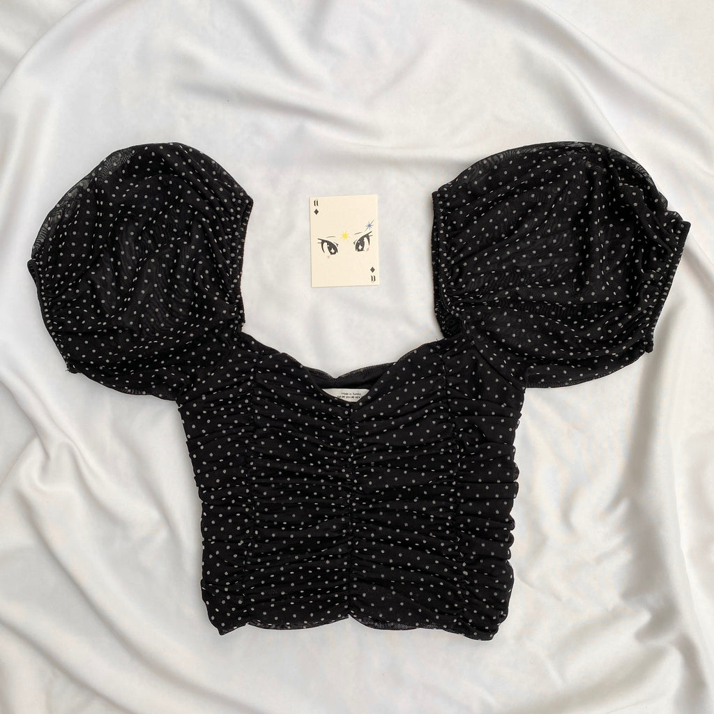 POLKA DOT TOP FROM PULL AND BEAR (Bust : 28-32, Upper Waist : 24-28)