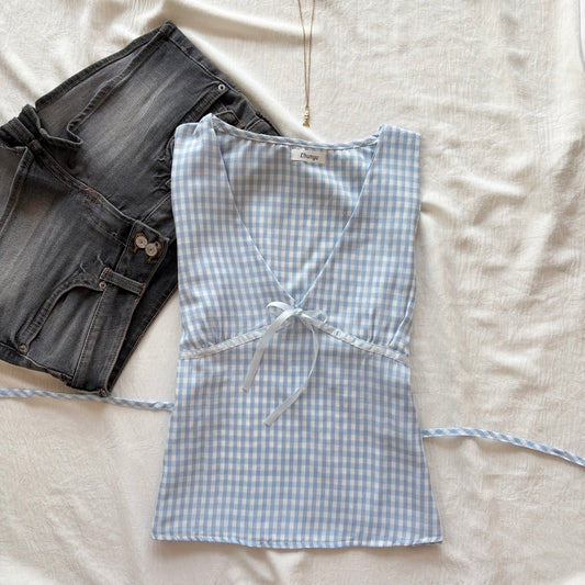 CLOUD GINGHAM TOP (Bust : 30-34, Upper Waist : 24-28)