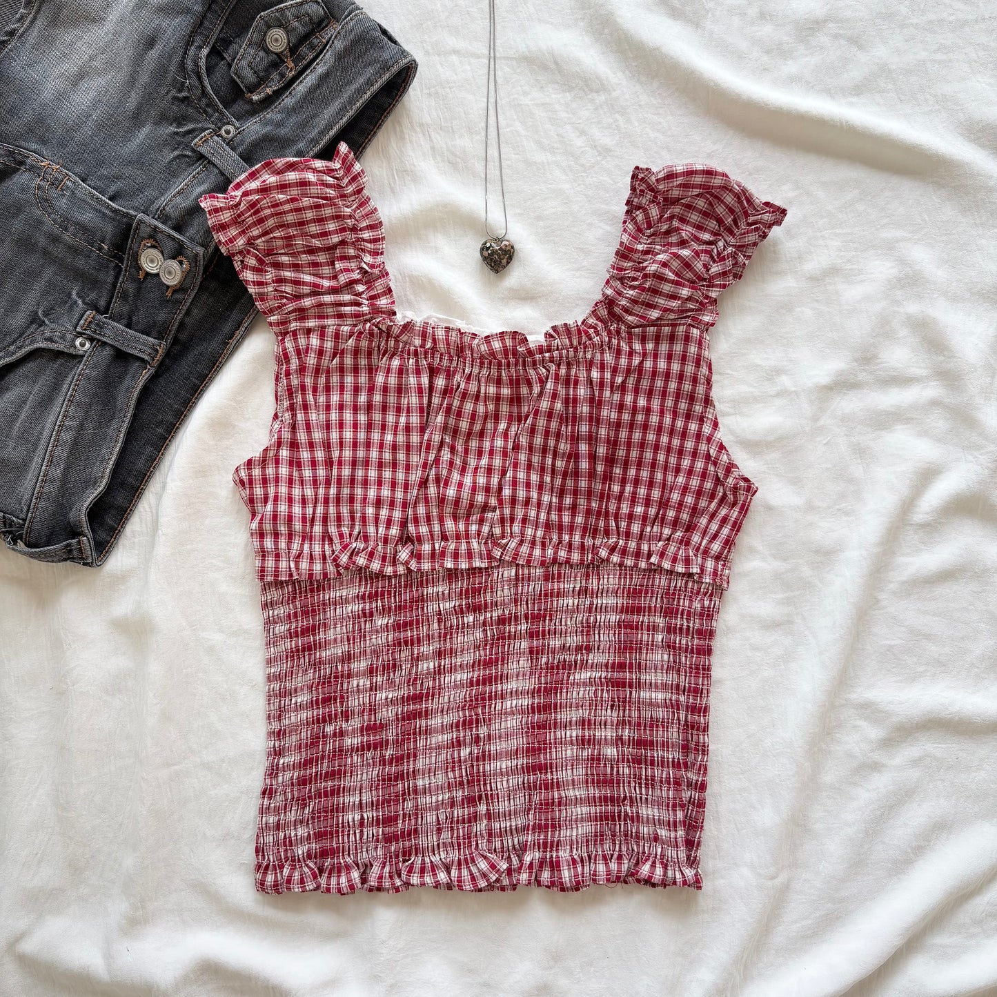 SUKI TOP IN RED (Bust : 30-34, Upper Waist : 24-29)