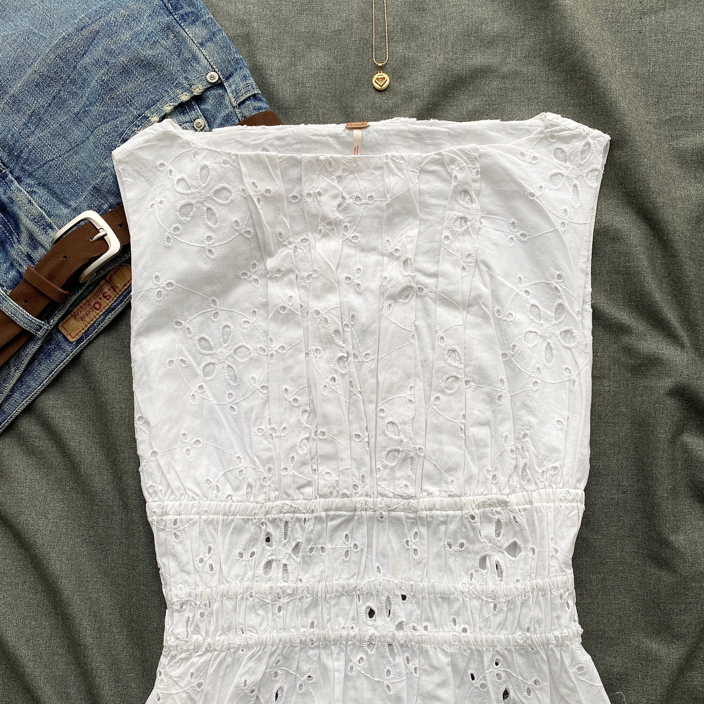 WHITE EYELET TOP FROM FREE PEOPLE (Two sizes)