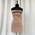 PINK TWEED TUBE DRESS (Bust : 32-34, Upper Waist : 26-29)