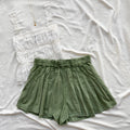 GREEN DENIM SHORTS FROM FREE PEOPLE (M)