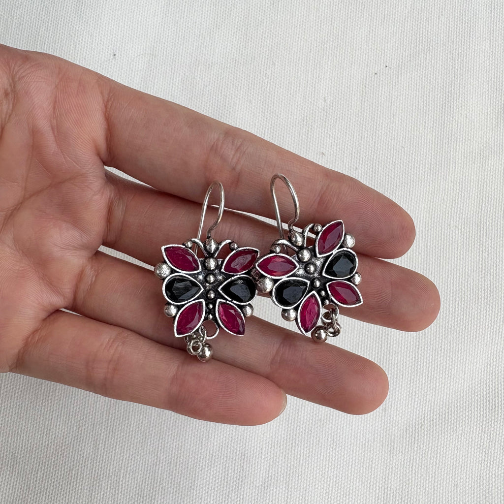 BUTTERFLY WITH STONE EARRINGS
