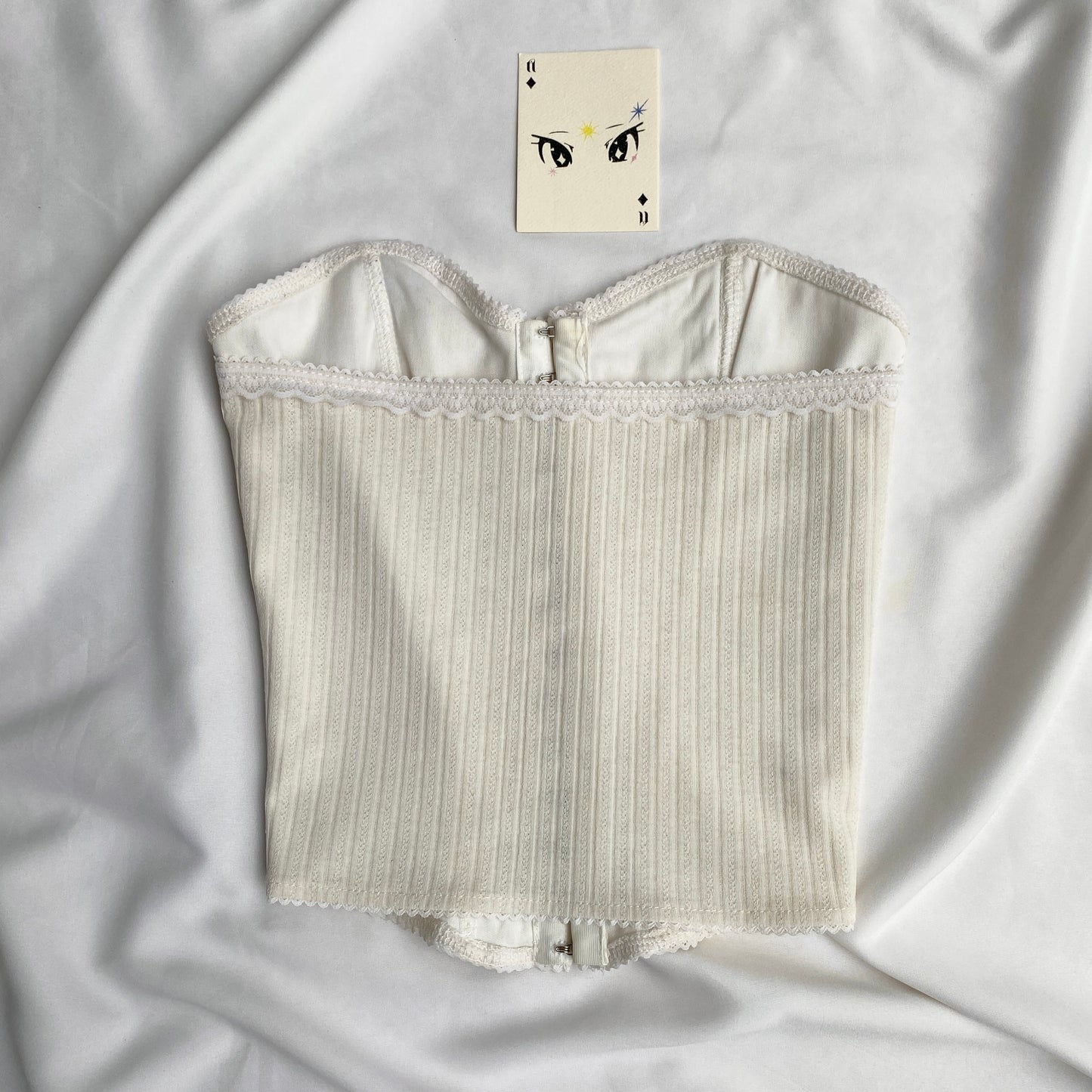 WHITE CORSET (Bust : 28-32, Upper Waist : 24-28)