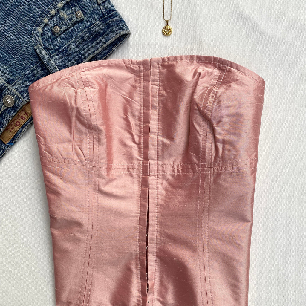 PINK CORSET (Bust : 32-34, Upper Waist : 26-28)