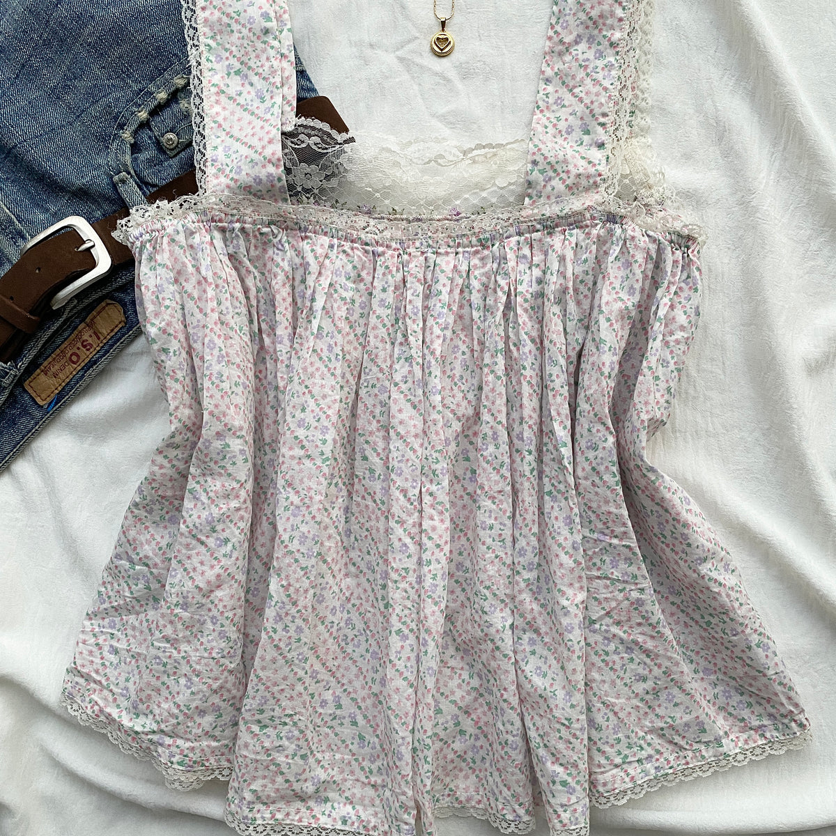 FLORAL TOP FROM FREE PEOPLE (Bust : 28-32, Upper Waist : 22-26)