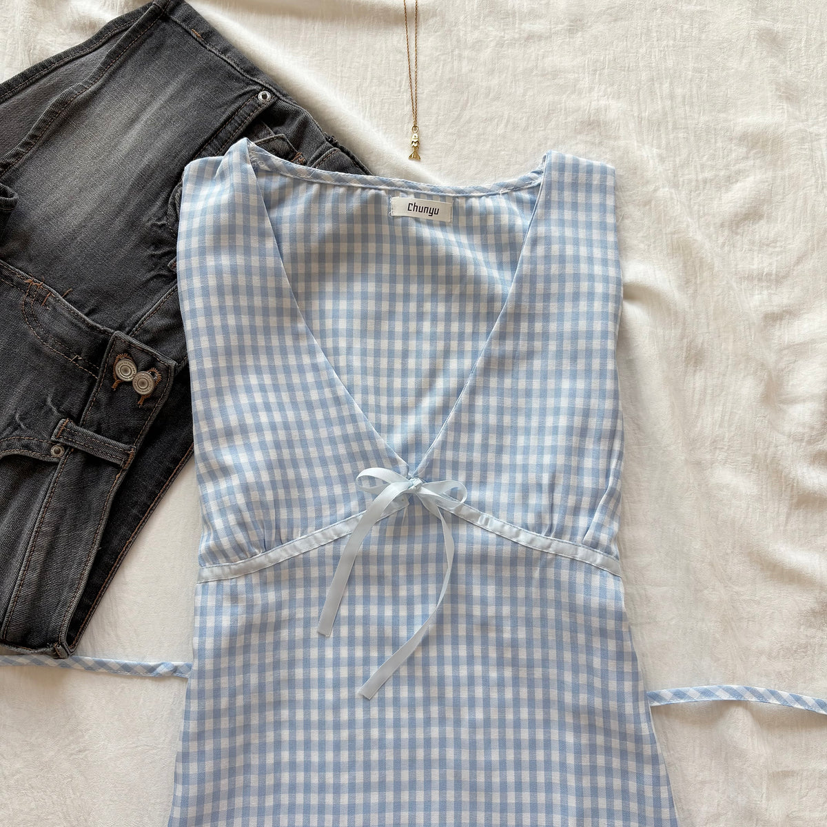 CLOUD GINGHAM TOP (Bust : 30-34, Upper Waist : 24-28)