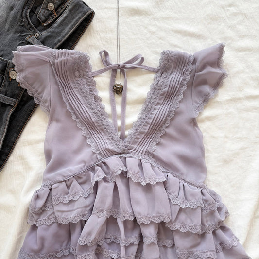 AMELIE TOP IN LILAC (Bust : 30-34, Upper Waist : 24-29)