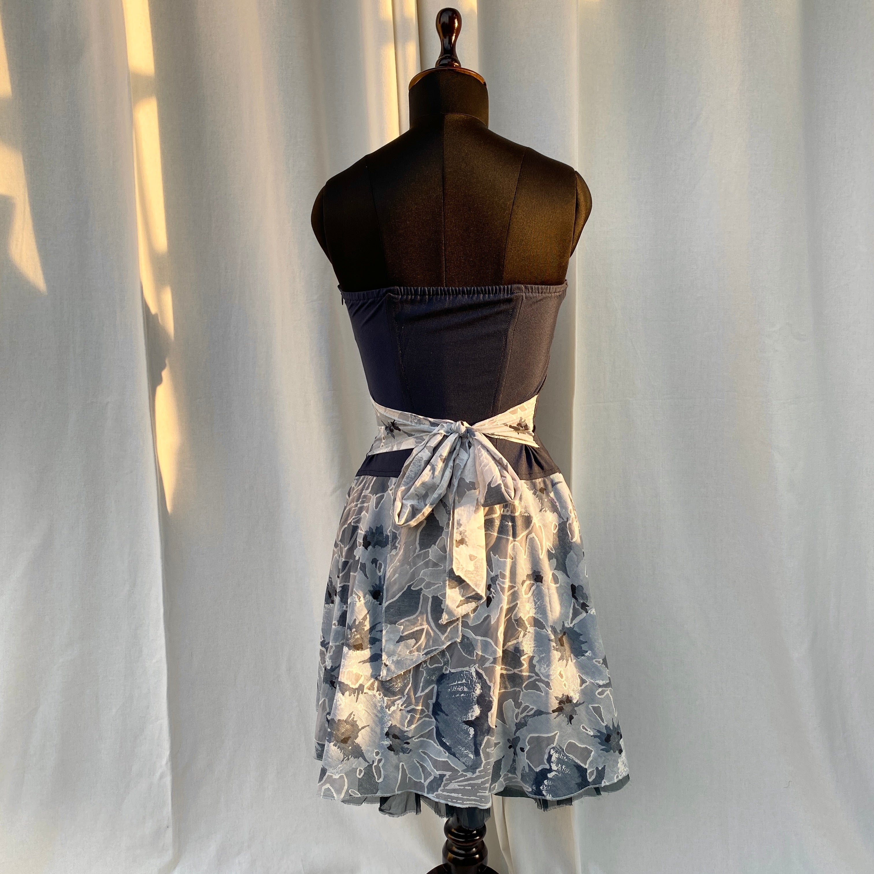 BLUE CORSET DRESS (Bust : 28-32, Upper Waist : 24-28)