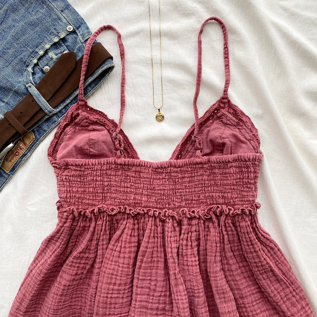 PINK BABYDOLL TOP (Sizes available)