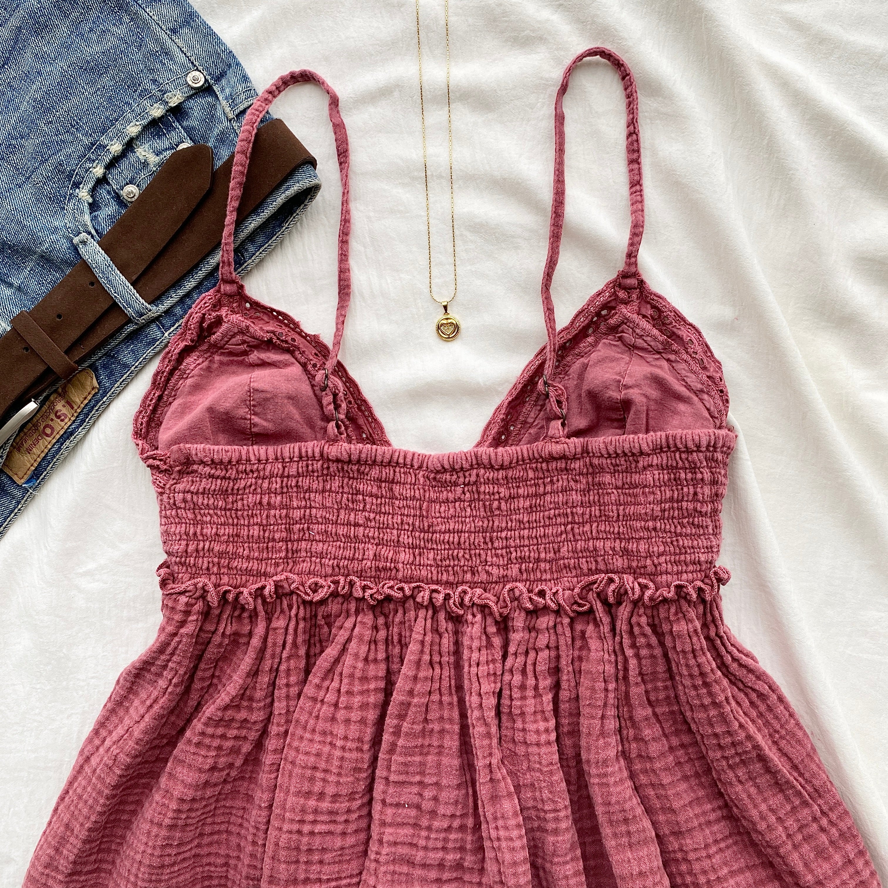 PINK BABYDOLL TOP (Sizes available)