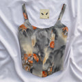 BLUE FLORAL CORSET (Bust : 34-38, Upper Waist : 30-34)