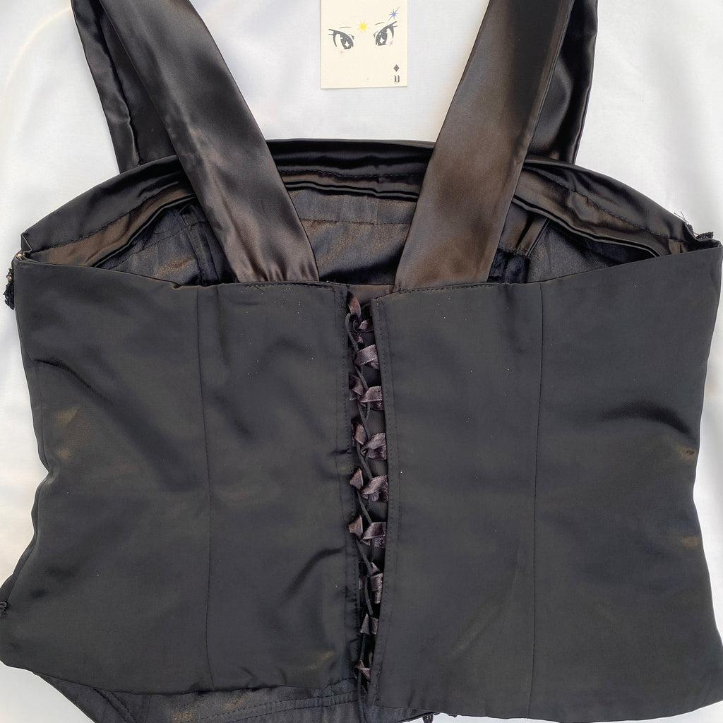 BLACK EMBELLISHED CORSET (Bust : 38-42, Upper Waist : 32-38)