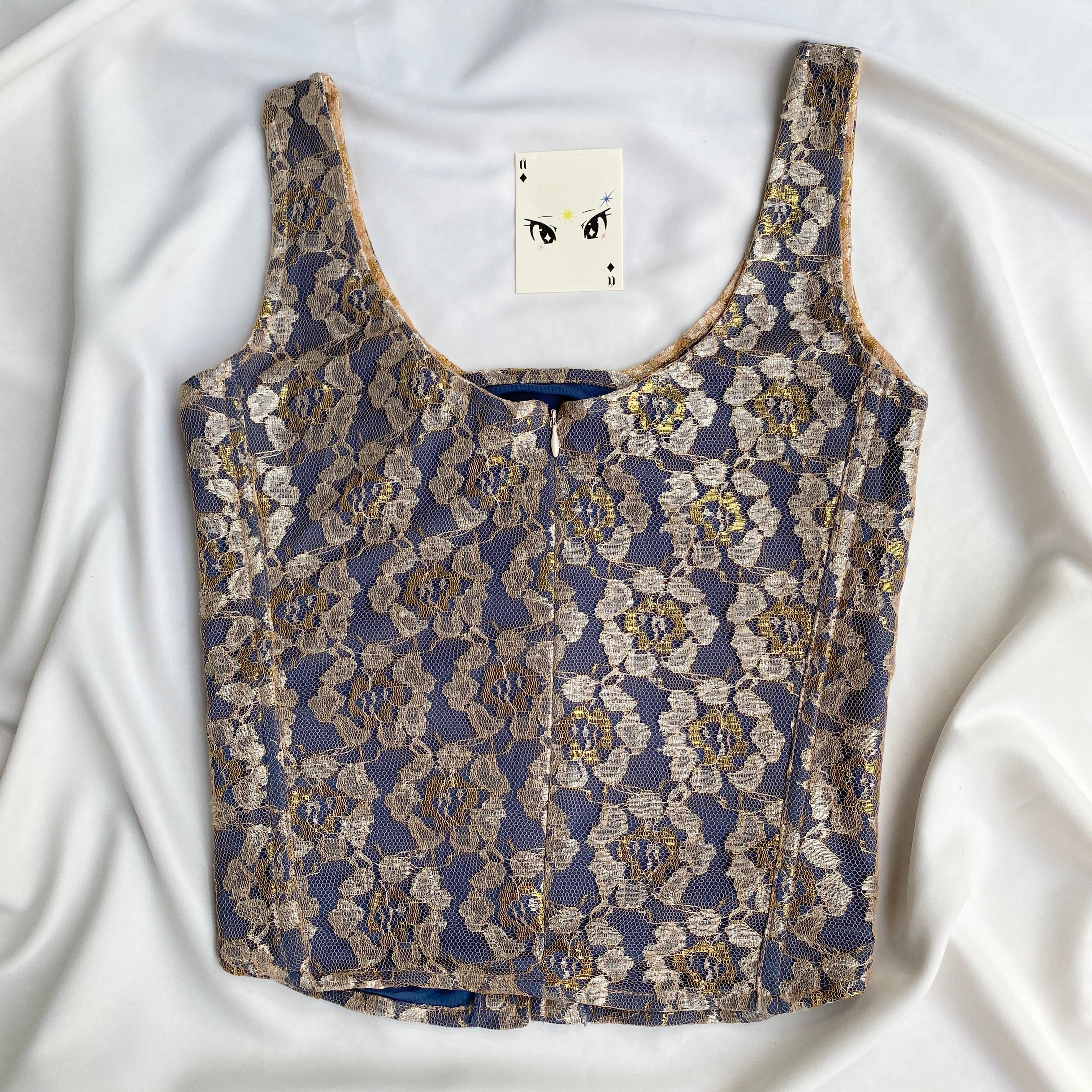 BLUE LACE CORSET (Two sizes available)