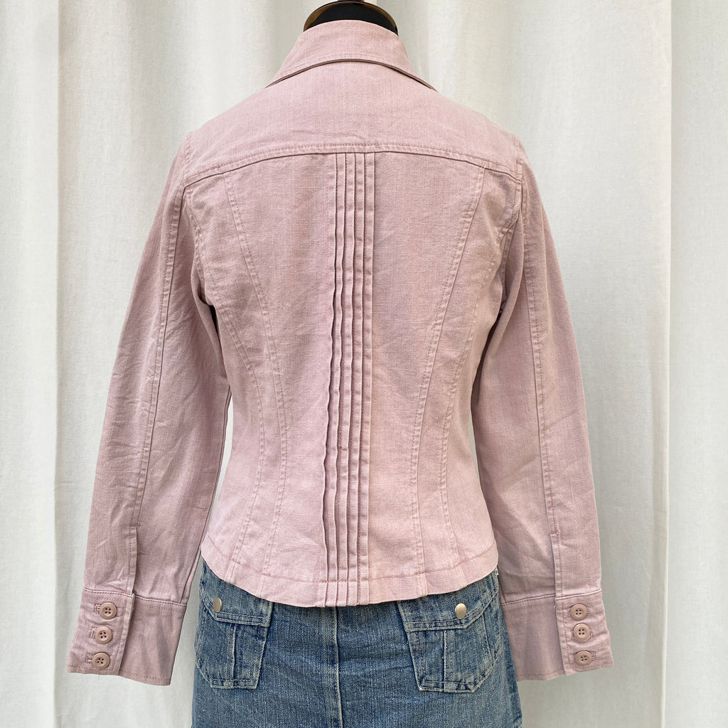 BLUSH PINK DENIM JACKET (Fits XS/S)