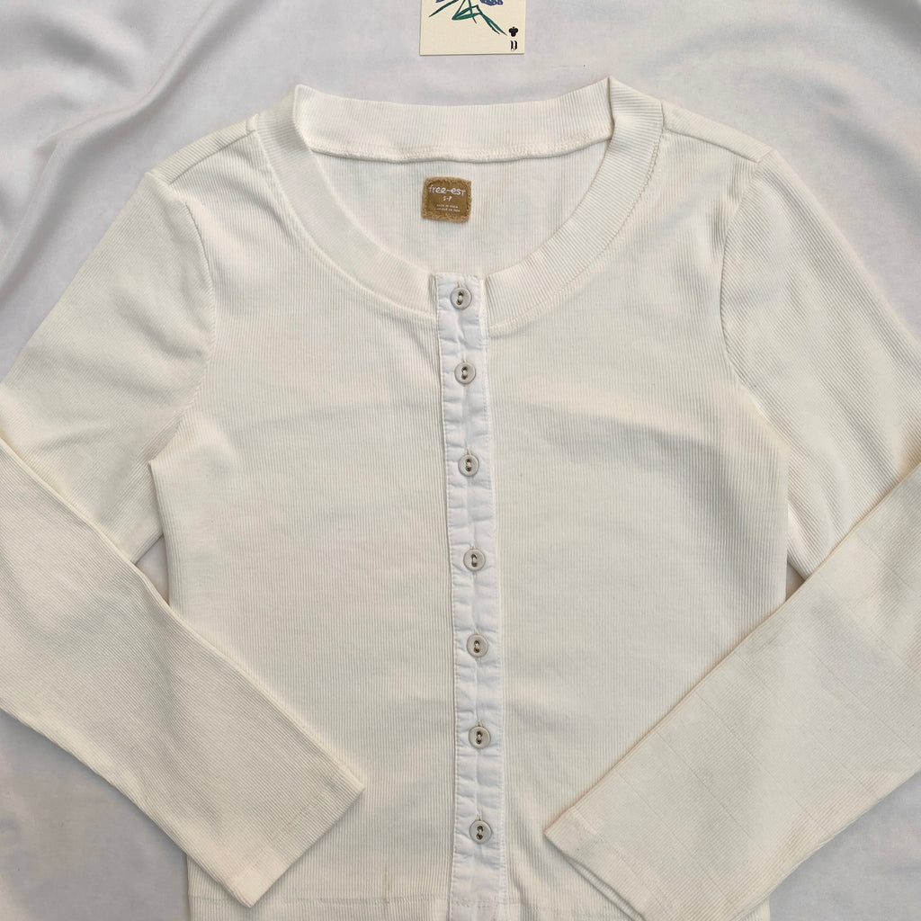 WHITE TOP FROM FREE PEOPLE (Bust : 34-38, Upper Waist : 28-36)