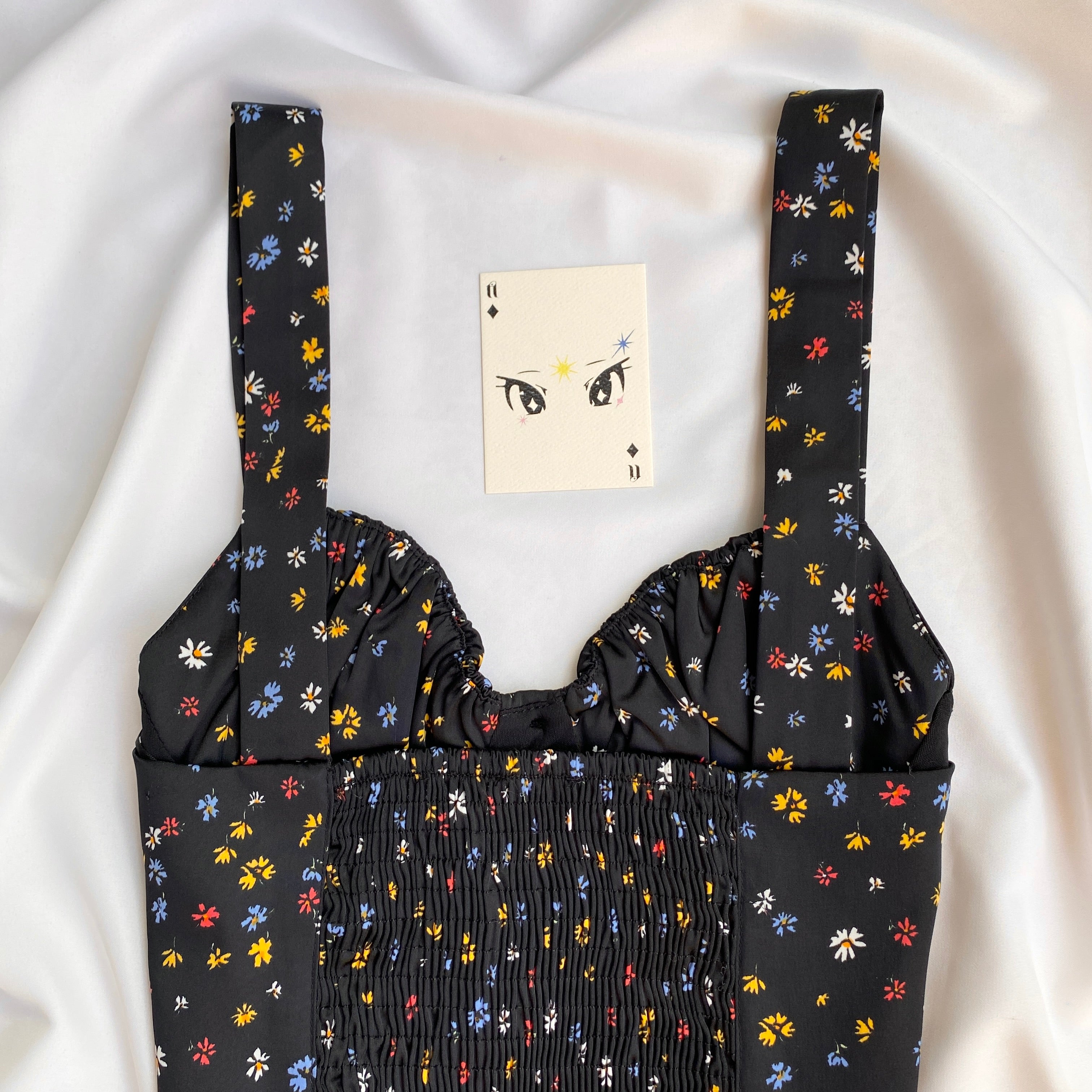 BLACK FLORAL CORSET (Bust : 28-32, Upper Waist : 24-28)