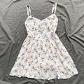 BLUE FLORAL DRESS FROM HOLLISTER (Bust : 40-44, Upper Waist : 34-38)