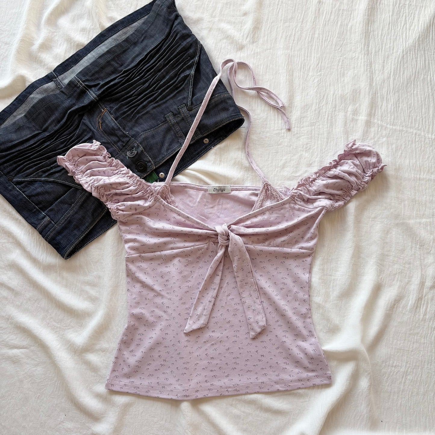 WILDFLOWER TOP IN PURPLE (Bust : 30-34, Upper Waist : 24-28)