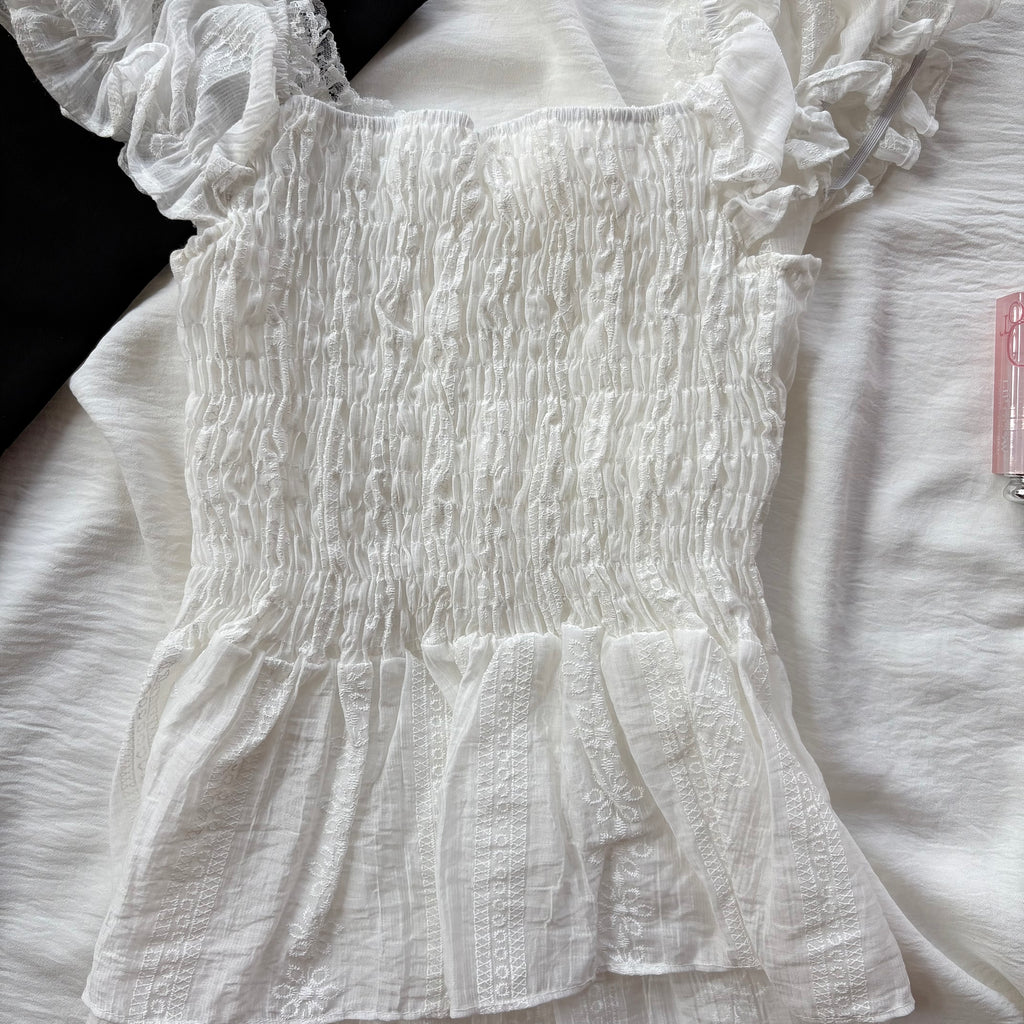 WHITE TOP (Bust : 28-34, Upper Waist : 24-28)